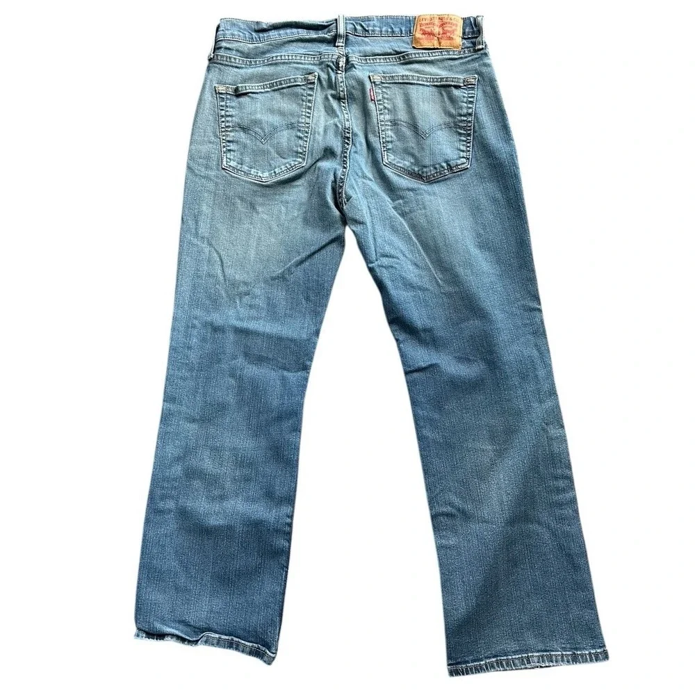 Levi's 559 Relaxed Straight Jeans Mens 34x30 Blue Fade Distressed Actual 34X28‎
